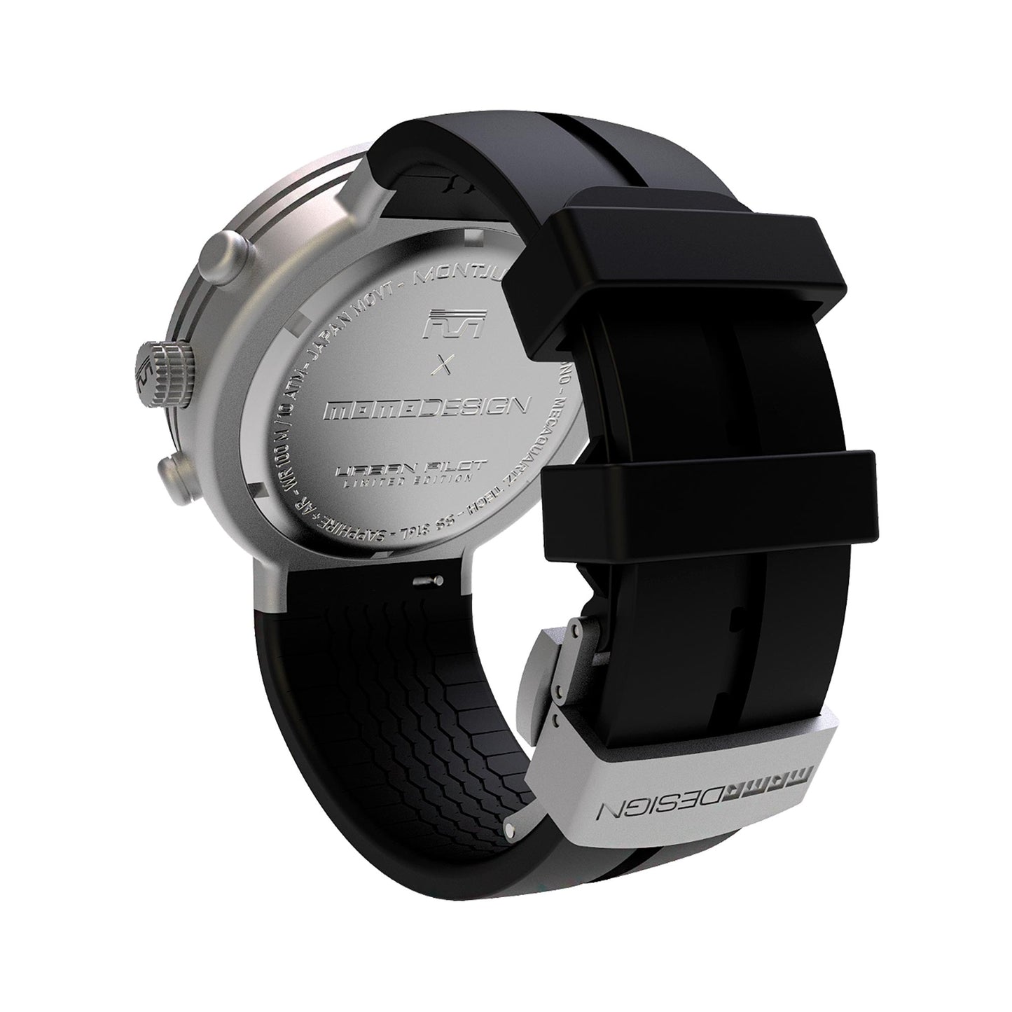 MOMODESIGN X Montjuïc Orologio Urban Pilot PRO CHRONO SANDBLASTED
