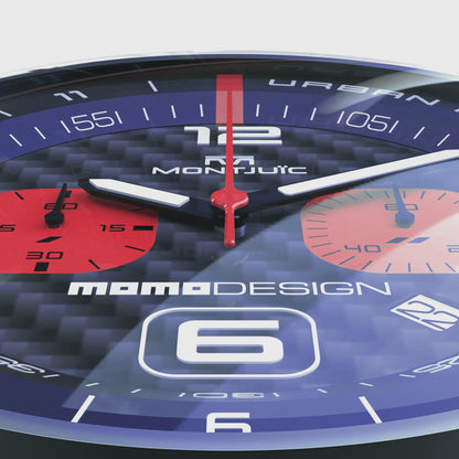 MOMODESIGN X Montjuïc Orologio Urban Pilot PRO CHRONO BLACK PVD-RED