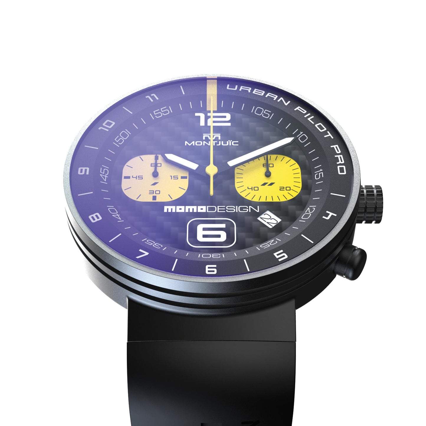 MOMODESIGN X Montjuïc Orologio Urban Pilot PRO CHRONO BLACK PVD