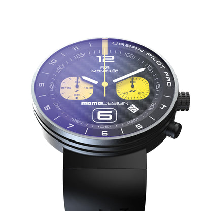 MOMODESIGN X Montjuïc Orologio Urban Pilot PRO CHRONO BLACK PVD