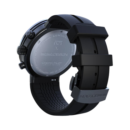 MOMODESIGN X Montjuïc Orologio Urban Pilot PRO CHRONO BLACK PVD