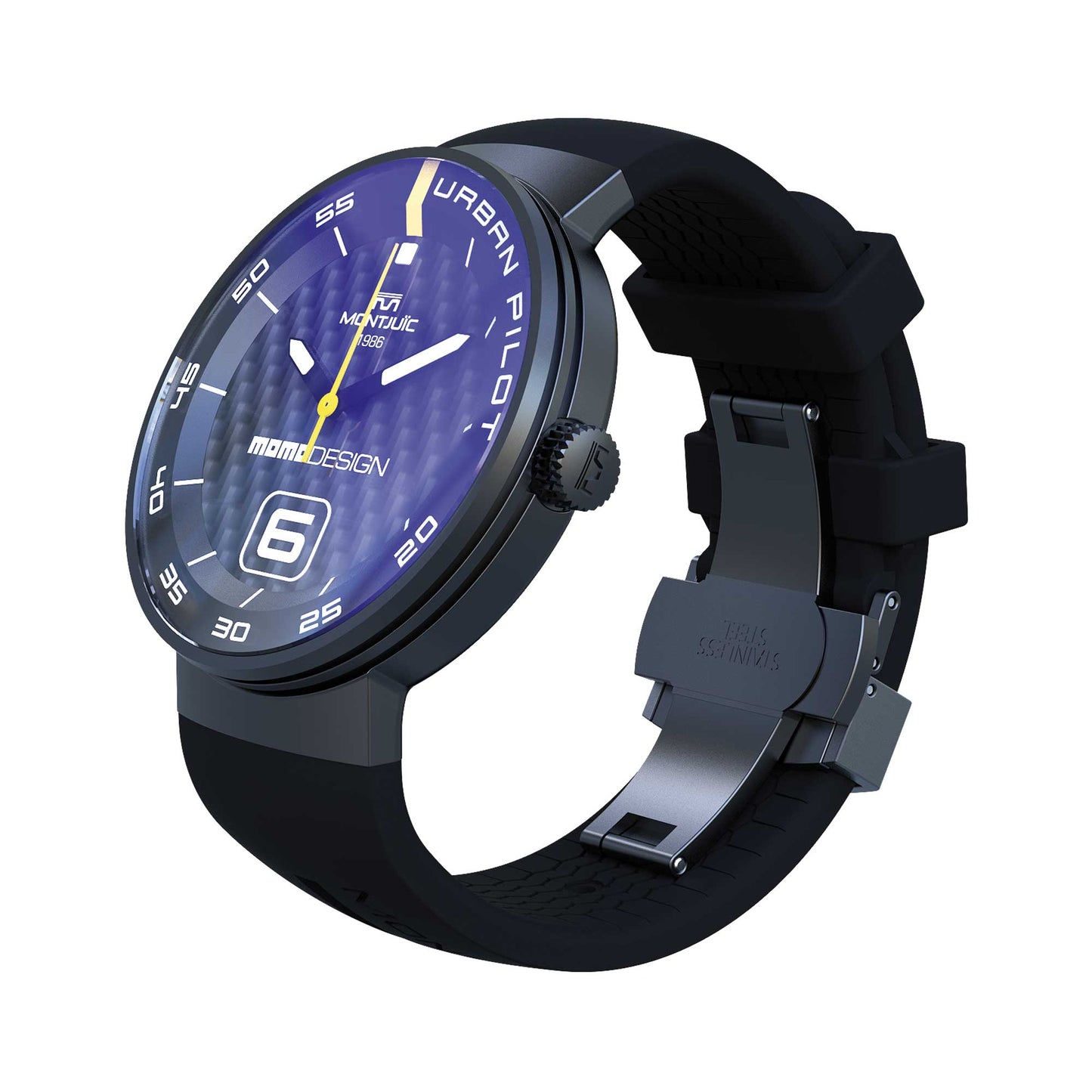 MOMODESIGN X Montjuïc Orologio Urban Pilot BLACK PVD