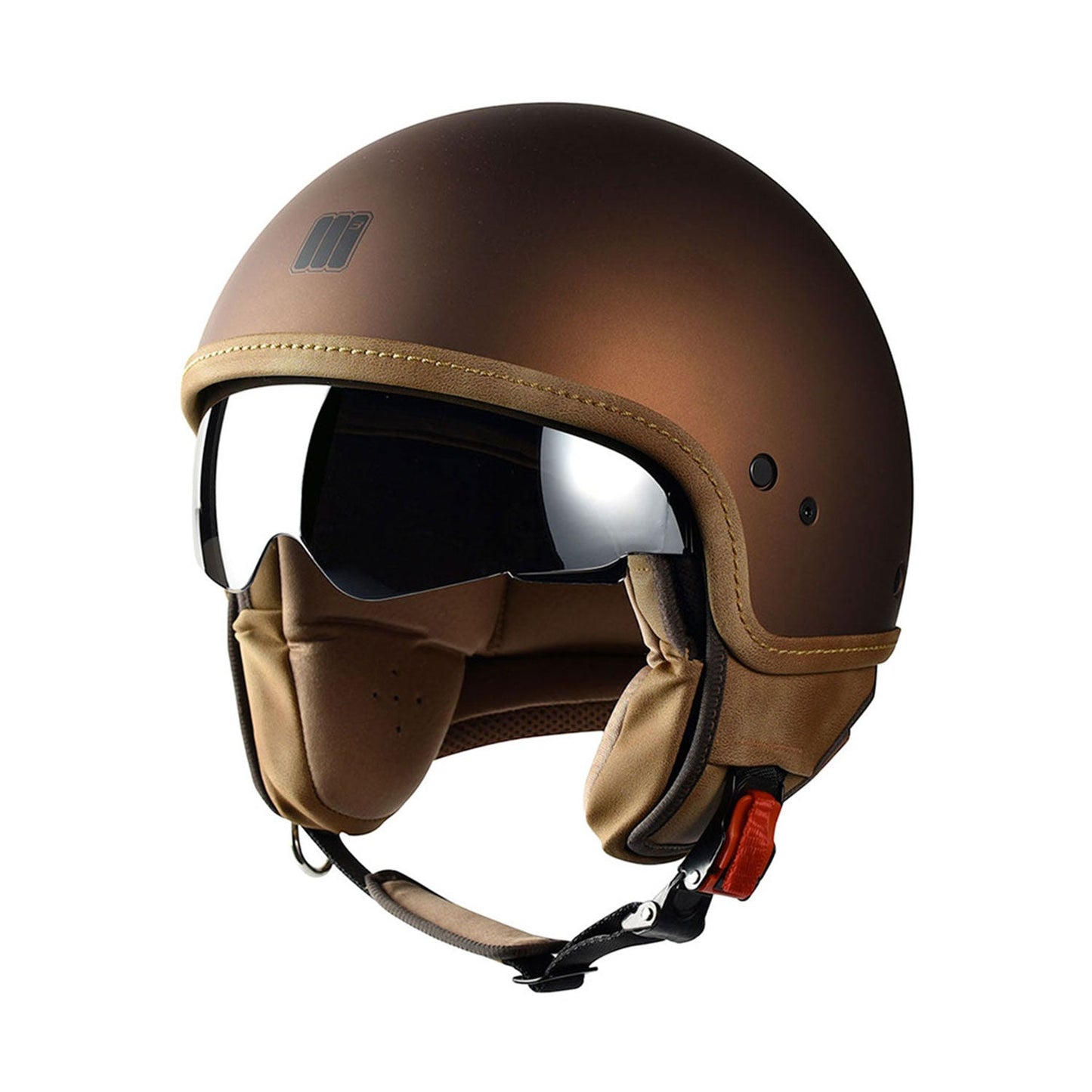 Motocubo Beetle 22.06 Helmet Brown Tobacco Matt