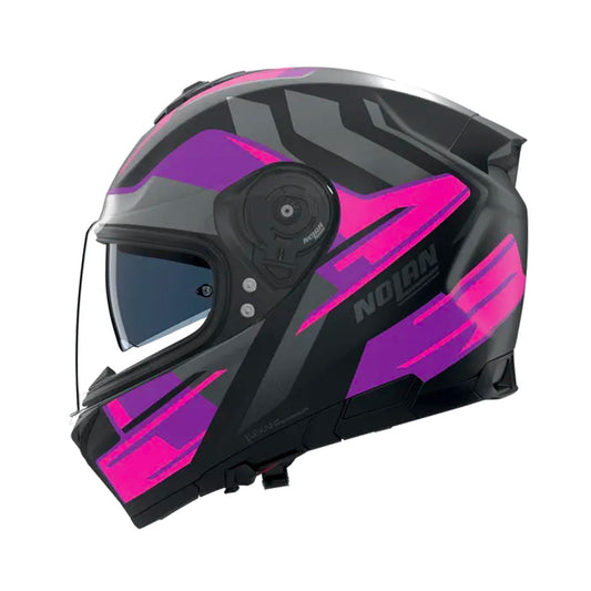 Nolan N80-8 Helmet Trittico 358 Black/Fuchsia/Anthracite Matt