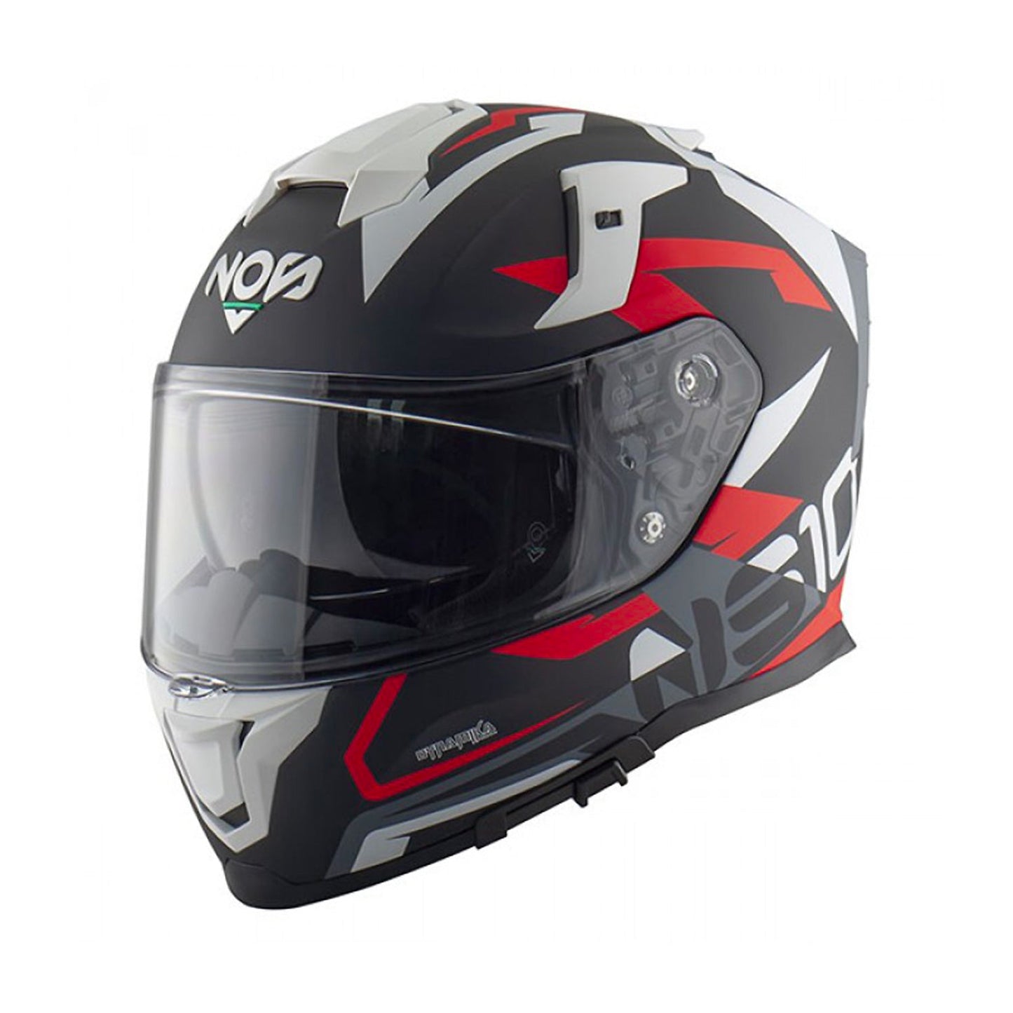 Nos NS-10 Helmet Splinter Red Matt