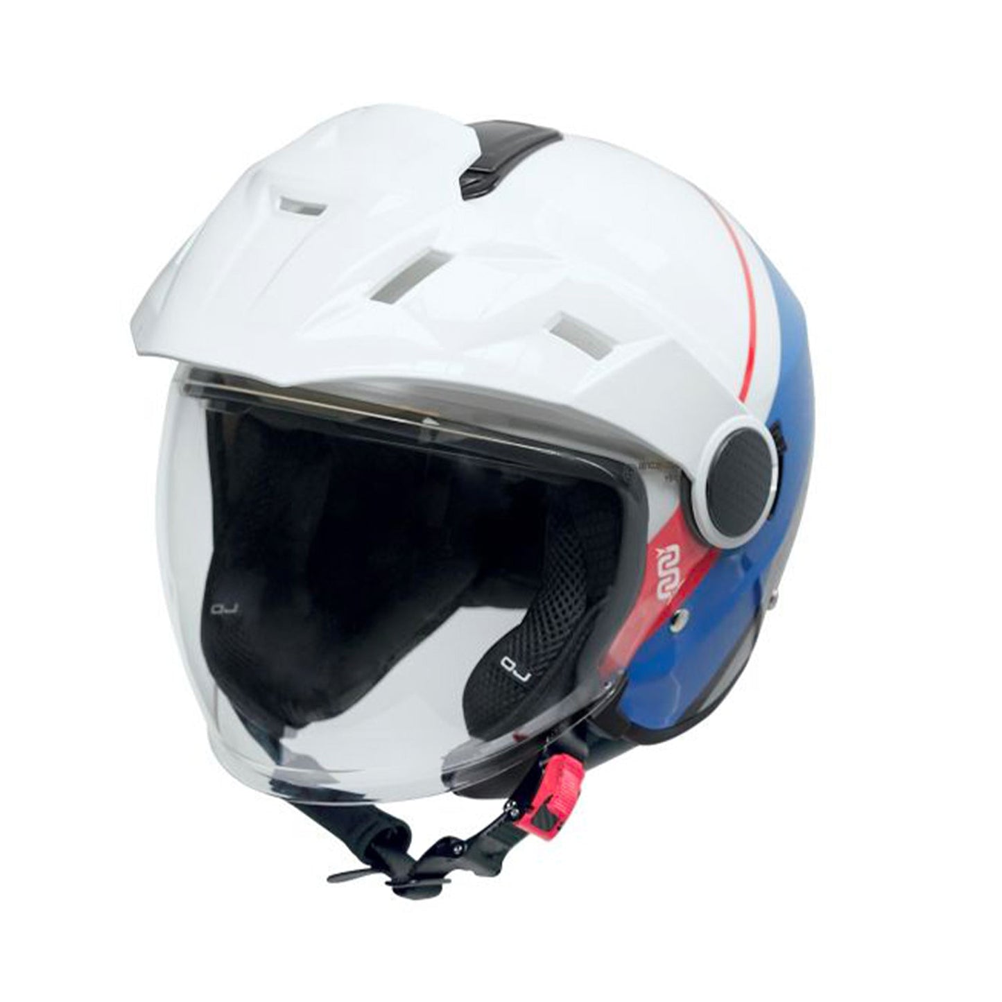 OJ Viaggio ADV Helmet White/Red/Blue Gloss