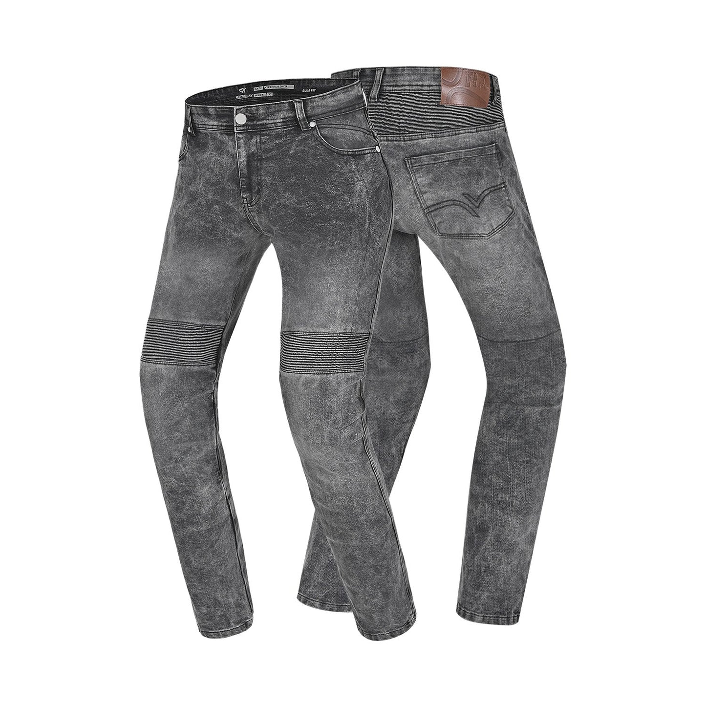 R-TECH VALENCIA PANTALONI DE DONNA DENIM JEANS RANDOM NERO