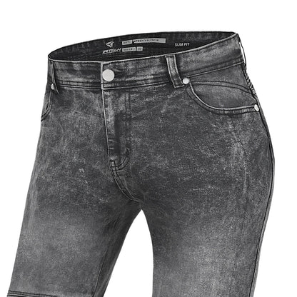 R-TECH VALENCIA PANTALONI DE DONNA DENIM JEANS RANDOM NERO