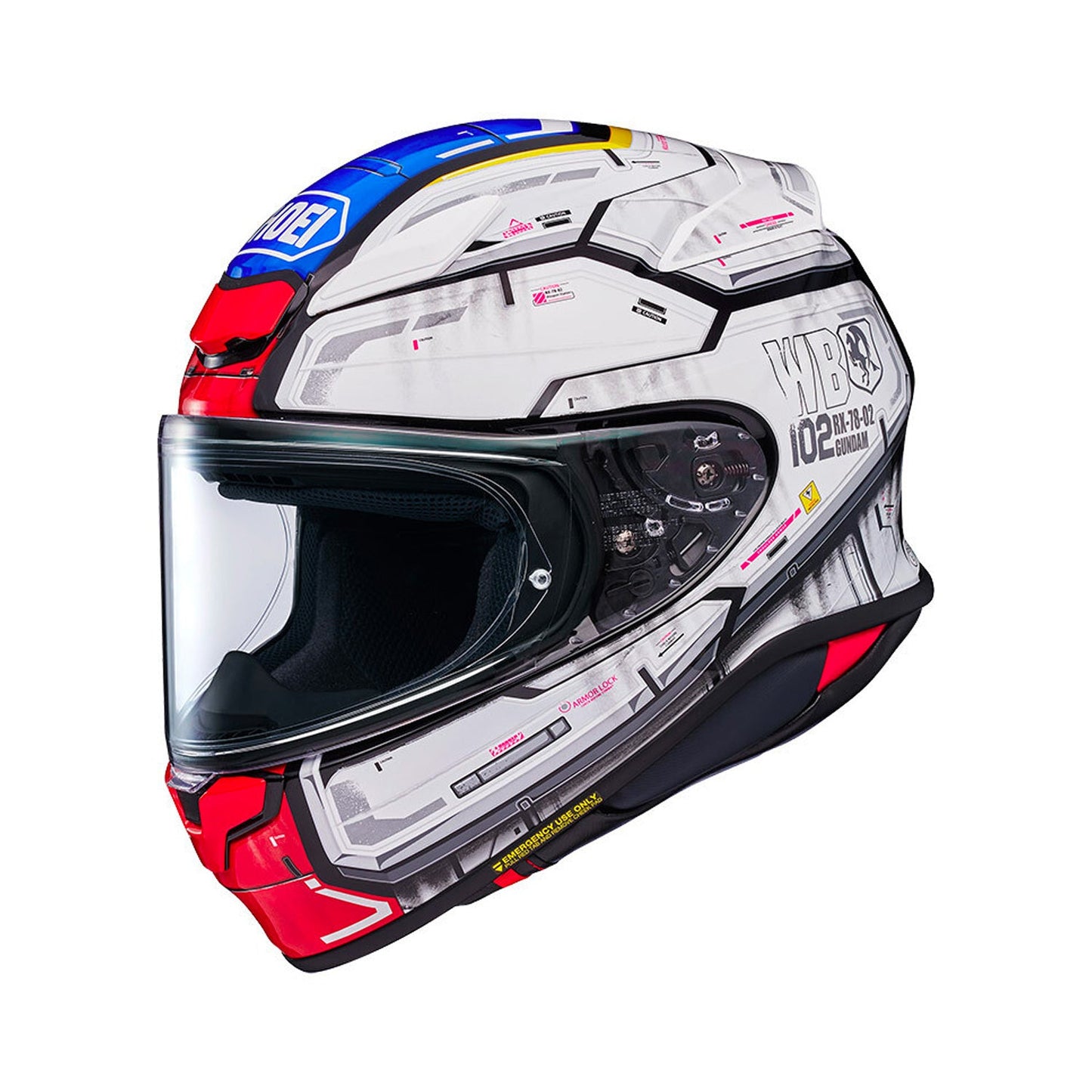 Shoei NXR2 Helmet Gundam TC-10 White/Red/Blue Gloss