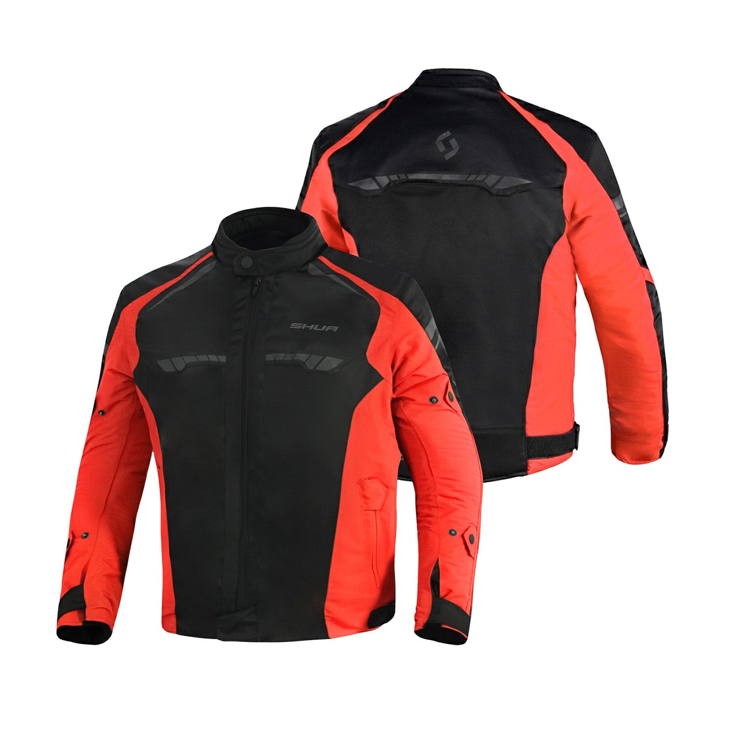 SHUA IMMORTAL GIACCA UOMO NERO NEON ROSSO