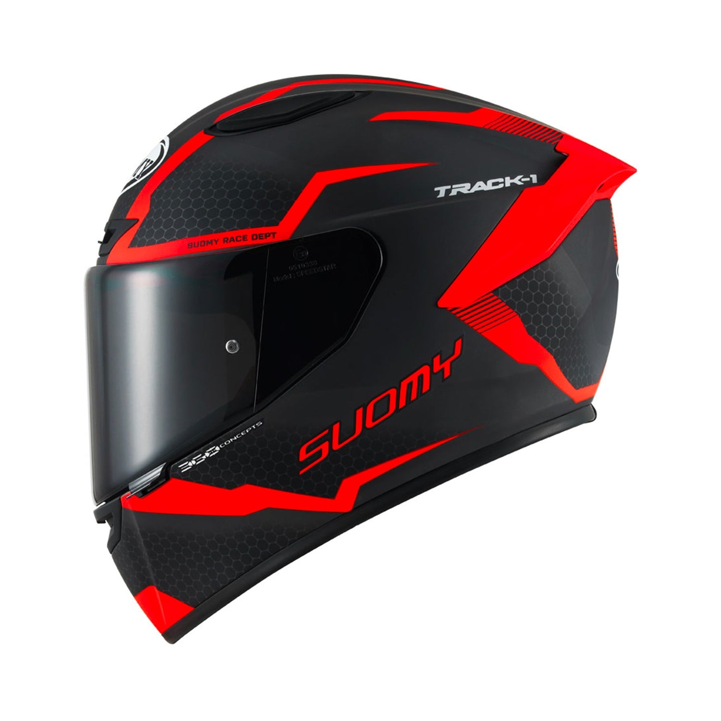 Suomy Track-1 Helmet Reaction Anthracite/Red Matt