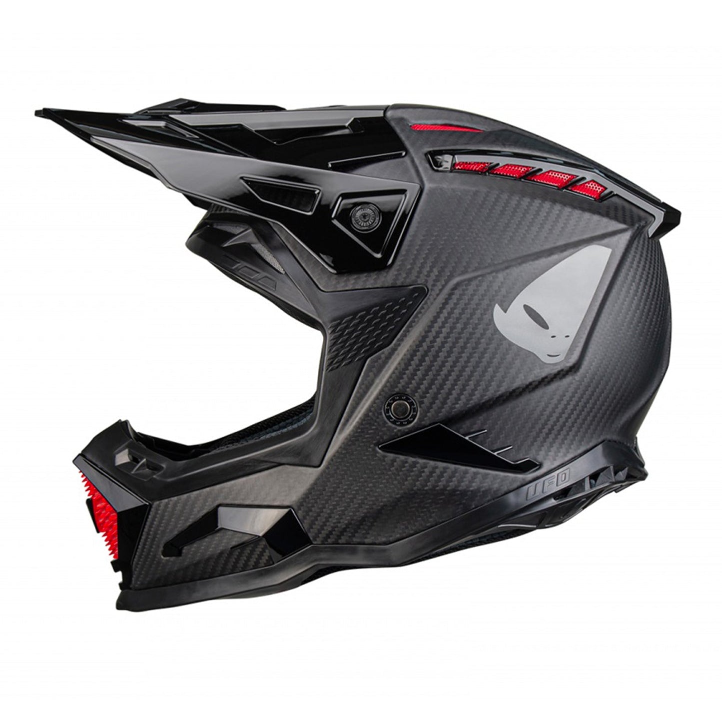 UFO Echus Carbon Motocross Helmet Black Matt