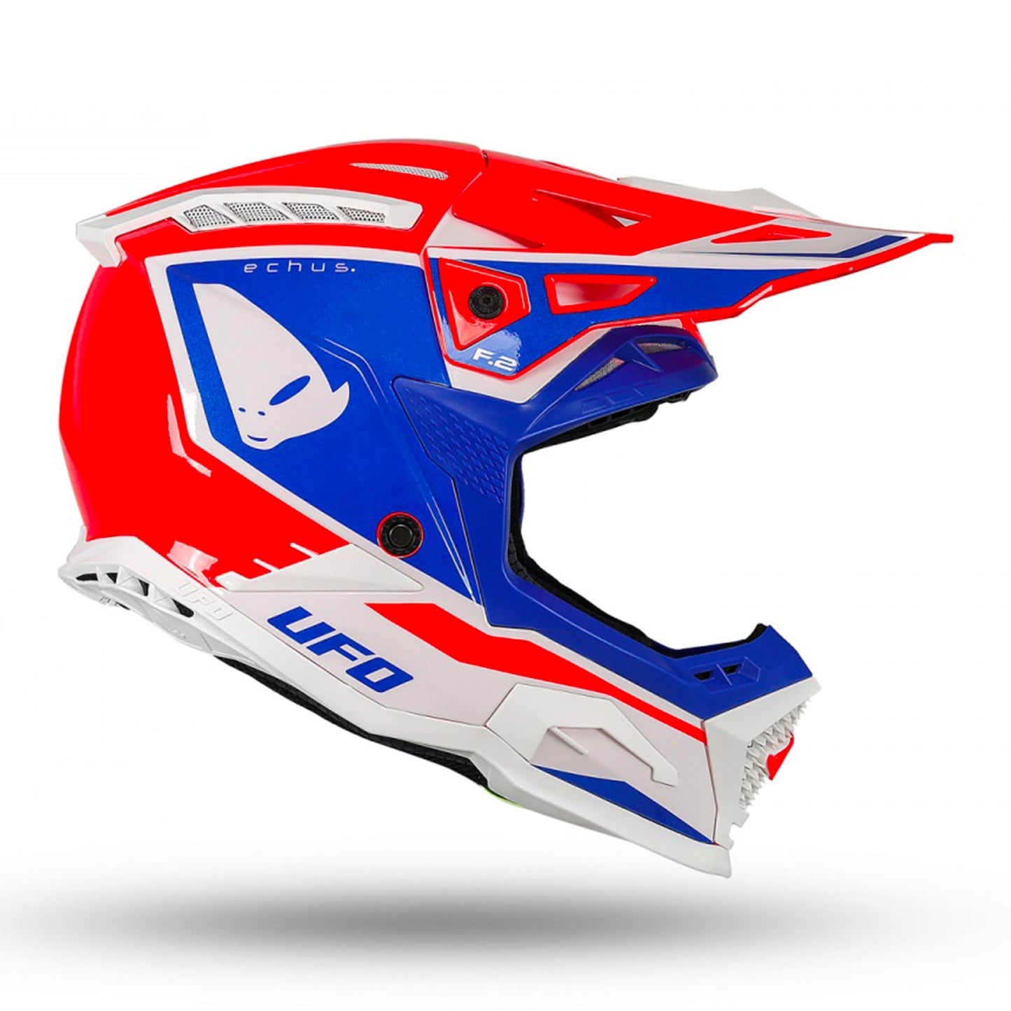 UFO Echus Motocross Helmet Red/ Blue/White Matt