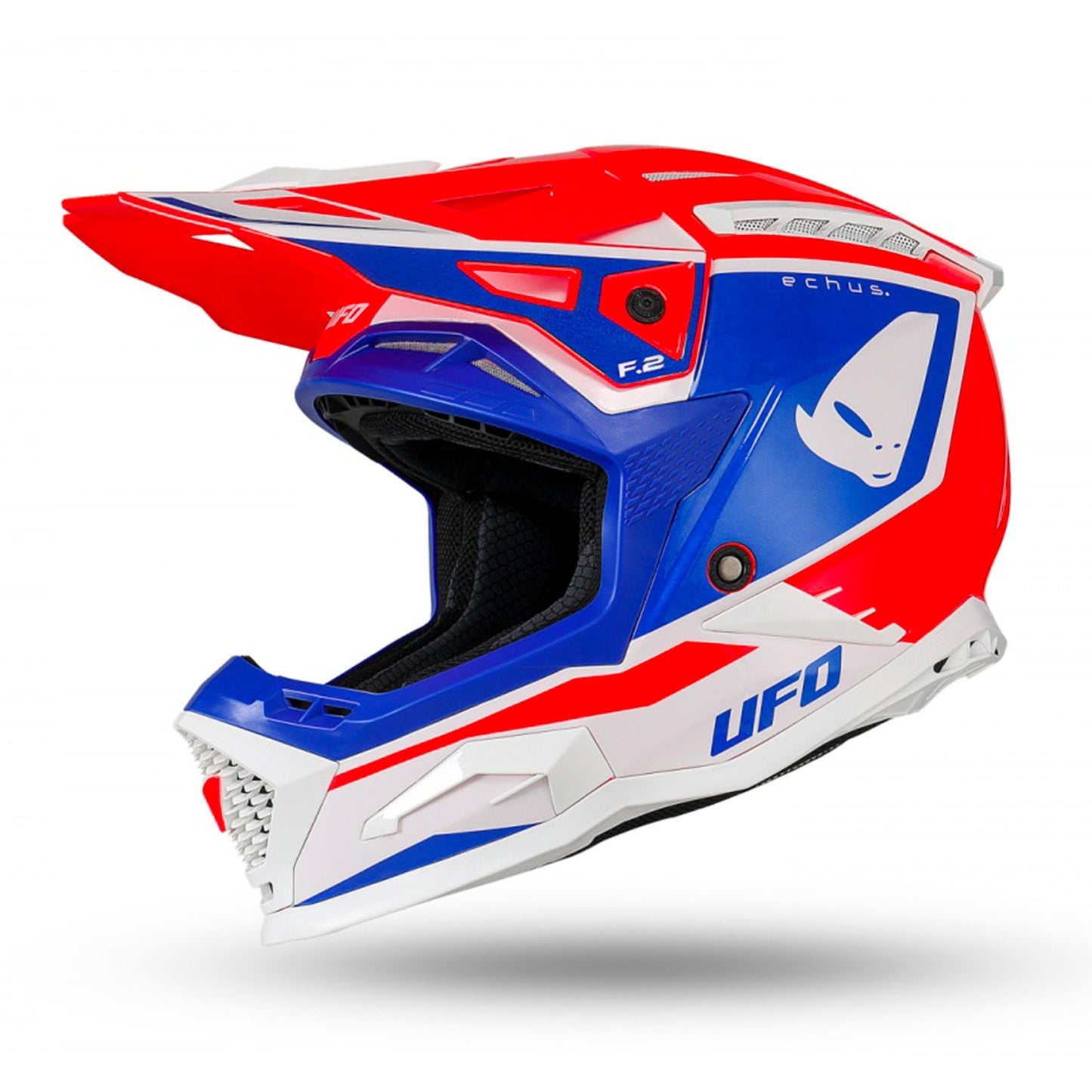 UFO Echus Motocross Helmet Red/ Blue/White Matt