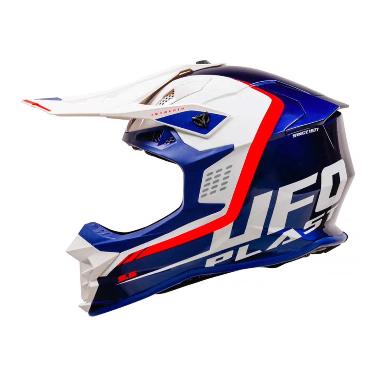 UFO Intrepid Motocross Helmet Blue/White Gloss