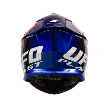 UFO Intrepid Motocross Helmet Blue/White Gloss