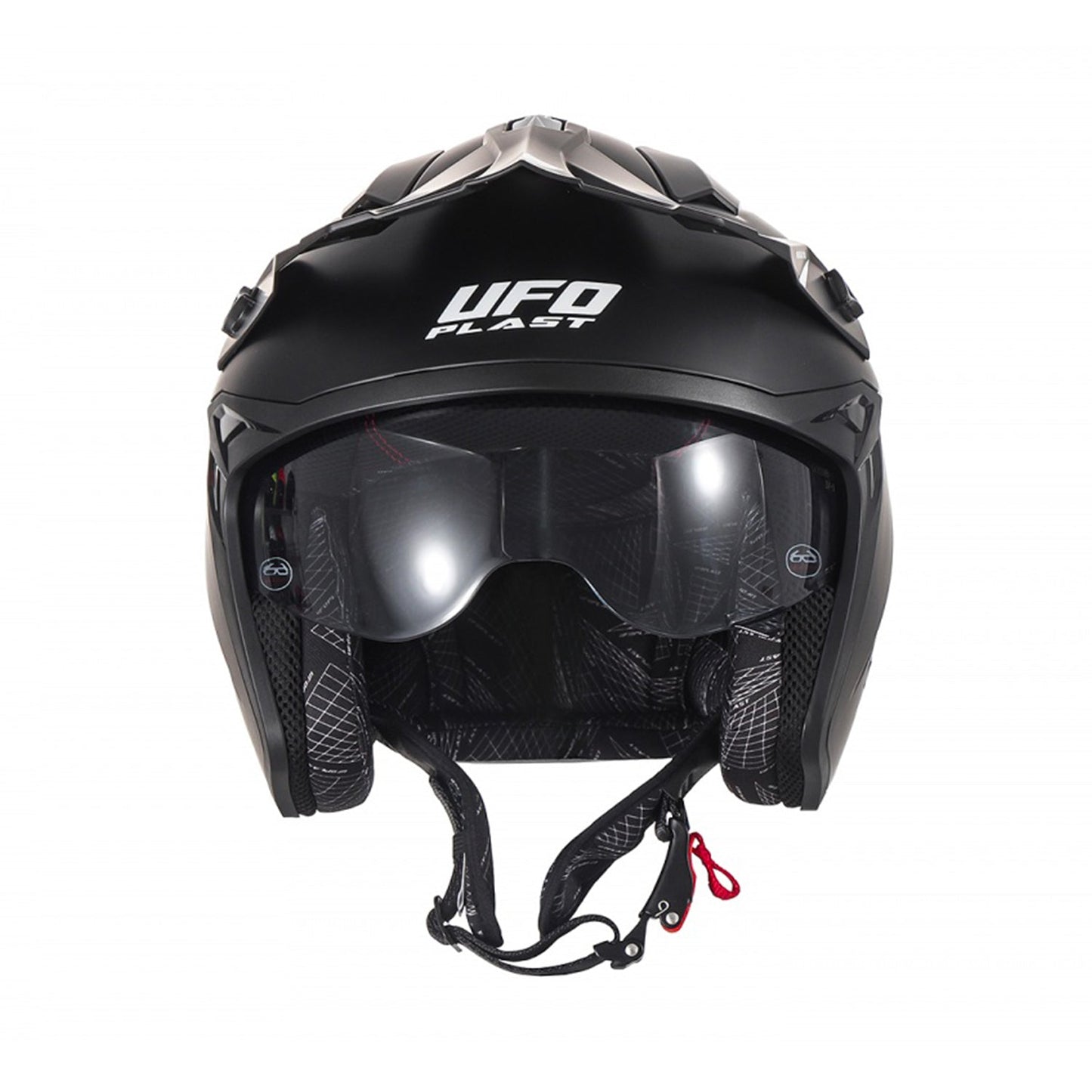 UFO Sheratan Cross Jet Helmet Black Matt