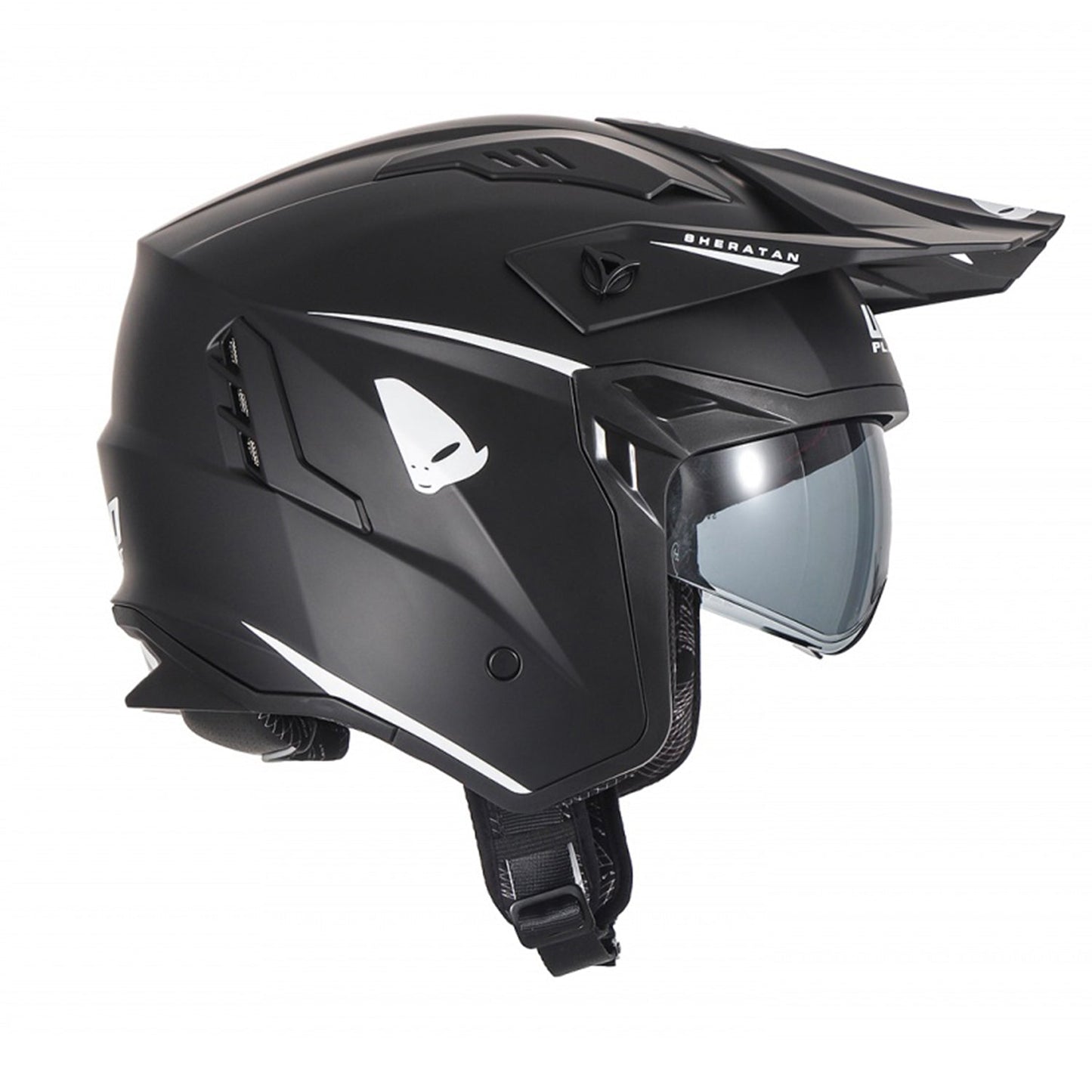 UFO Sheratan Cross Jet Helmet Black Matt