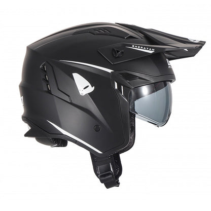 UFO Sheratan Cross Jet Helmet Black Matt