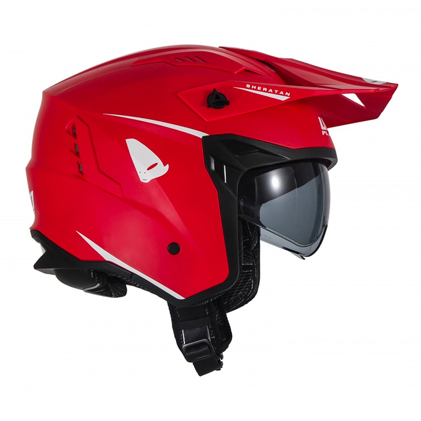 UFO Sheratan Cross Jet Helmet Red Matt