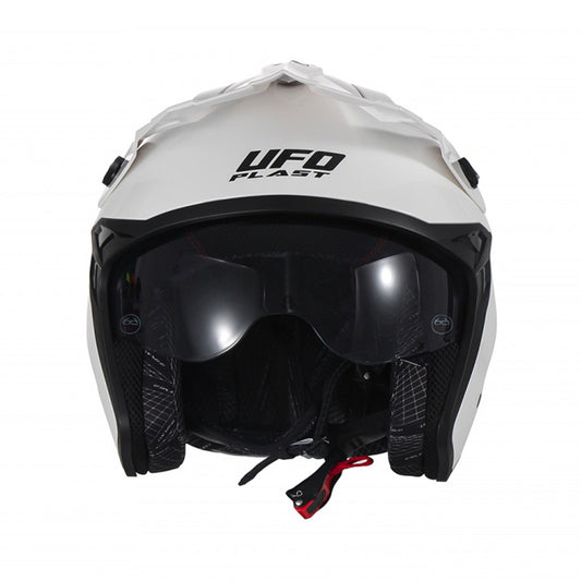 UFO Sheratan Cross Jet Helmet Whiite Gloss