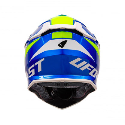 UFO Intrepid Motocross Helmet Blue/Yellow Gloss