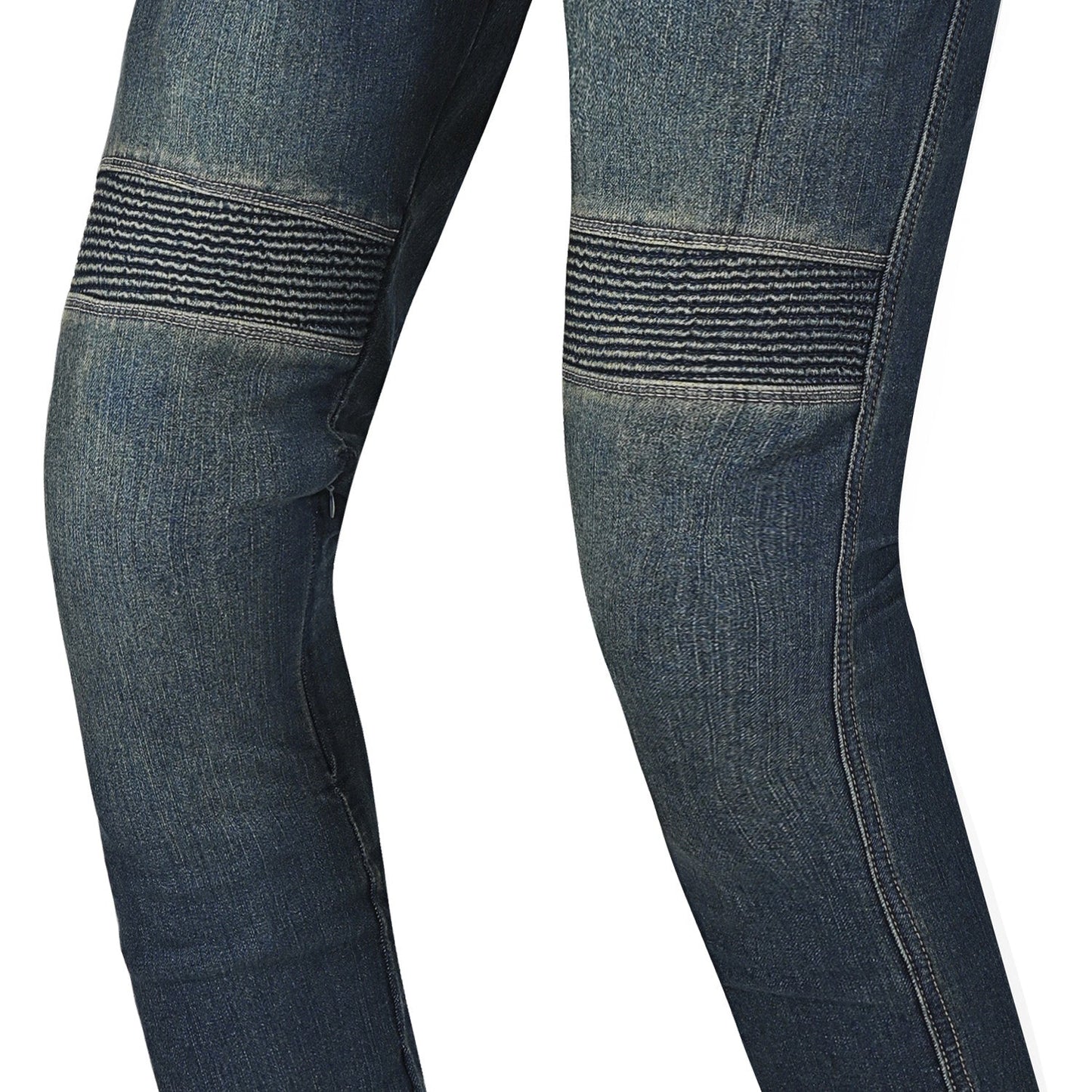 R-TECH VALENCIA PANTALONI DE DONNA DENIM JEANS BLU VINTAGE SPRAY