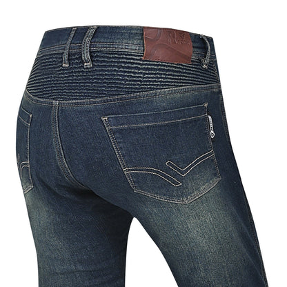 R-TECH VALENCIA PANTALONI DE DONNA DENIM JEANS BLU VINTAGE SPRAY