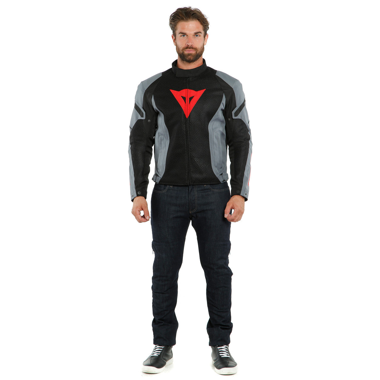 DAINESE AIR Crono 2 Giacca estiva moto Tex Jacket Nera e Grigia