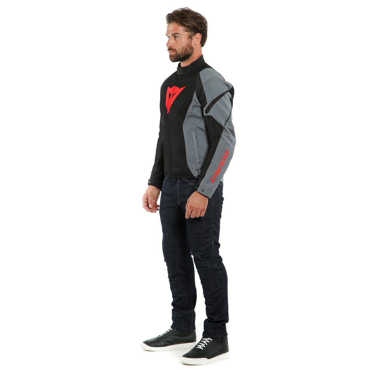 DAINESE AIR Crono 2 Giacca estiva moto Tex Jacket Nera e Grigia
