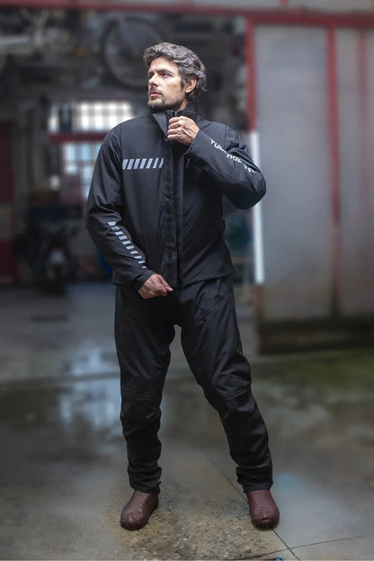 Set Antipioggia Moto Tucano Urbano Diluvio Pro - Giacca e Pantaloni Hydroscud® - Nero