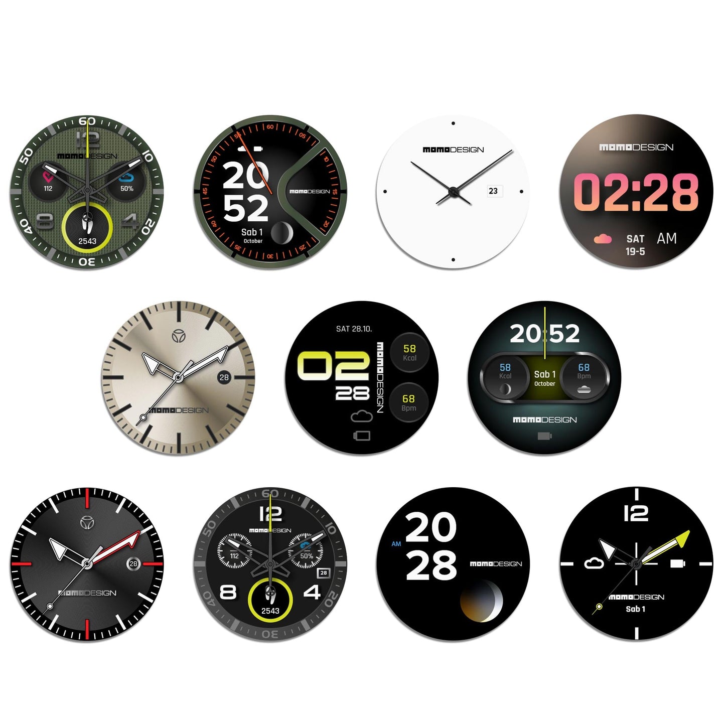 Momodesign smartwatch rotondo Zero AMOLED 1.43" / IP68 pressione sanguigna e frequenza cardiaca