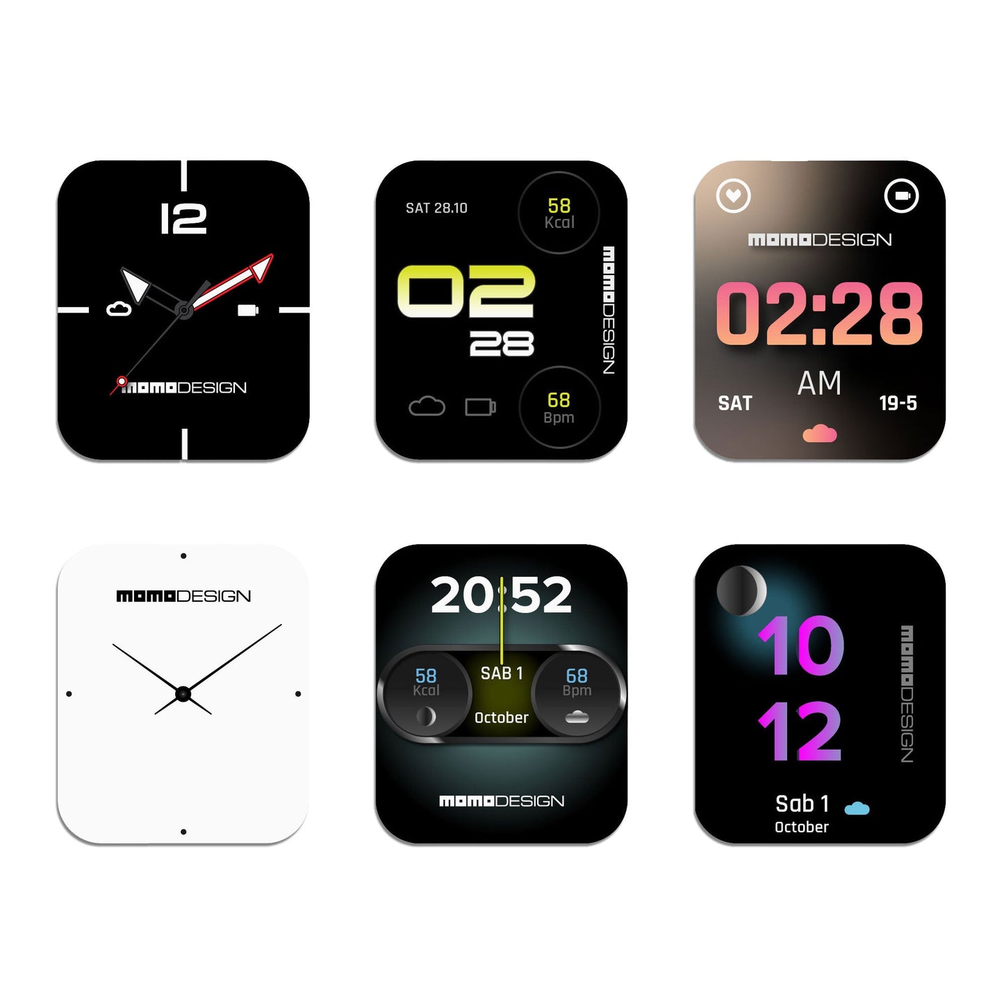 Momodesign smartwatch rettangolare Stealth TFT 1.83"/ IP67 pressione sanguigna e frequenza cardiaca